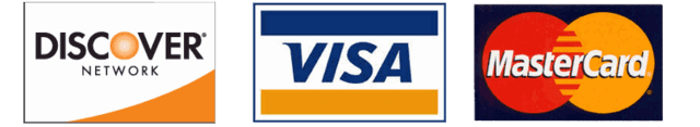 Discover, Visa & MasterCard Logos